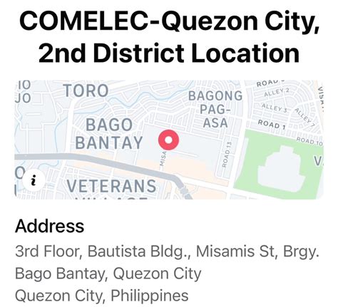 how to go to comelec quezon city|Comelec Quezon City 4th District, Misamis Street, Bgy. Sto..